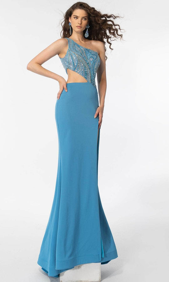Ava Presley 39218 - One-Sleeve Side Cut-Out Evening Dress