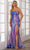 Ava Presley 39254 - Bead Trimmed Sequin Prom Dress Special Occasion Dress 00 / Iridescent Purple