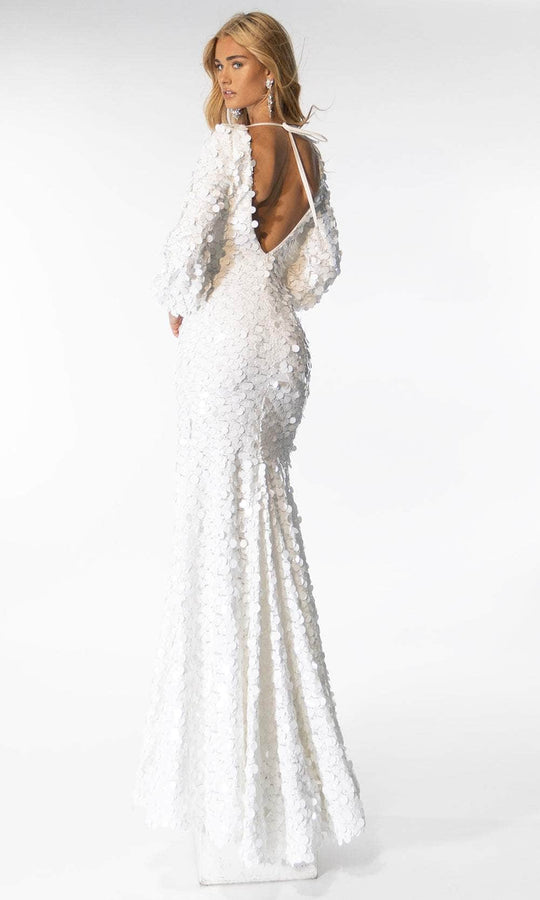 Ava Presley 39256 - Embellished Long Sleeve Evening Dress