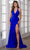 Ava Presley 39271 - Plunging Halter Mermaid Prom Gown Special Occasion Dress 00 / Cobalt