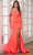 Ava Presley 39304 - Bow Ornate Strap Prom Dress Special Occasion Dress 00 / Neon Coral