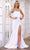Ava Presley 39304 - Bow Ornate Strap Prom Dress Special Occasion Dress 00 / White
