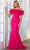 Ava Presley 39305 - Ruffled Off Shoulder Prom Gown Special Occasion Dress 00 / Hot Pink