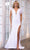 Ava Presley 39307 - Puff Cap Sleeve Prom Gown Special Occasion Dress 00 / White