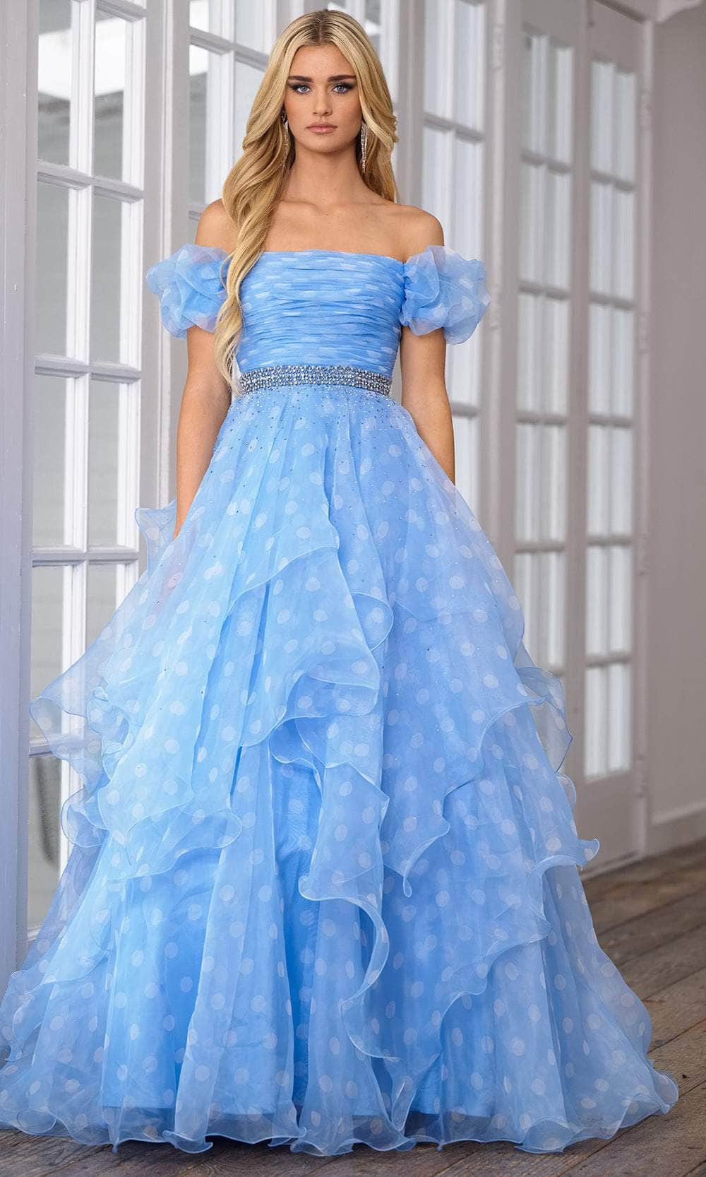 polka dot prom dress Sherri Hill Cut Out 57764 Ivory/Black / 0 Step into the spotlight with Sherri Hill 57764 Vintage Polka Dot Strapless Long