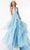 Ava Presley 39560 - Plunging Halter Rhinestone Prom Gown Prom Dresses 00 / Light Blue