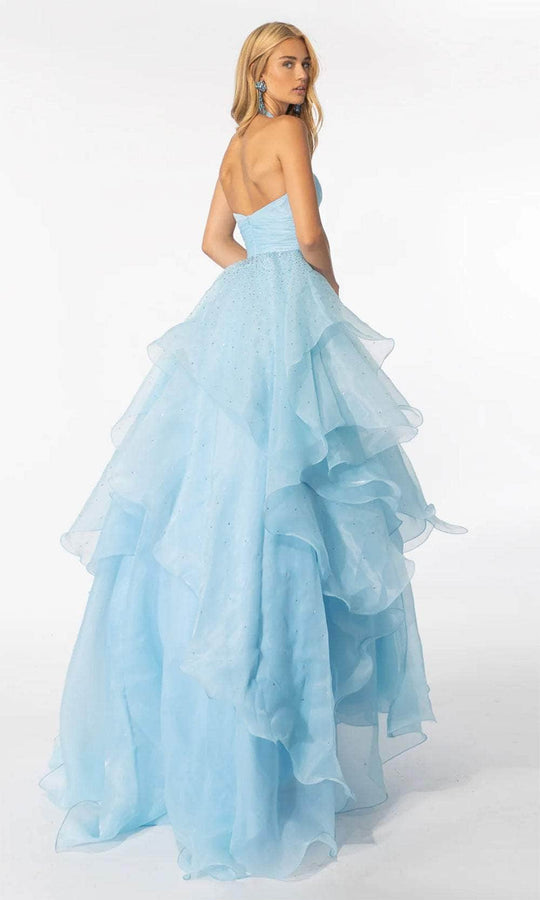 Ava Presley 39560 - Plunging Halter Rhinestone Prom Gown