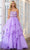Ava Presley 39561 - Strapless Embellished Ruffled Ballgown Special Occasion Dress 00 / Lilac