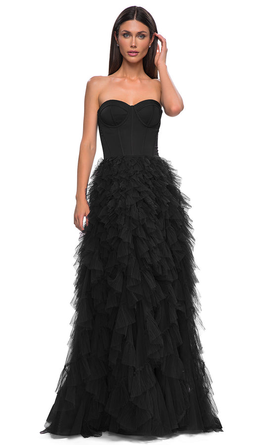 La Femme 32760 - Strapless Corset Bodice Prom Gown