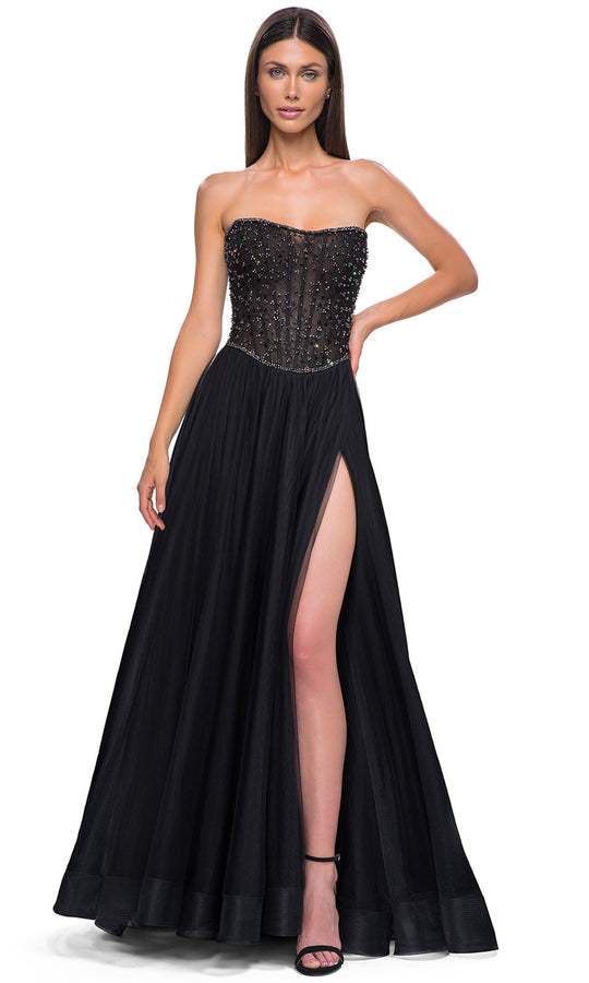 La Femme 32856 - Beaded Bodice A-Line Prom Gown