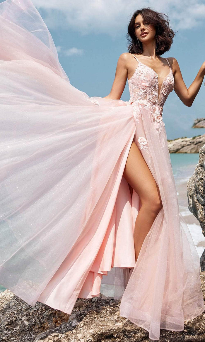 Blush by Alexia Designs 12101 - 3D Floral Sleeveless Ballgown Ball Gowns 0 / Pink