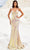 Blush by Alexia Designs 12125 - V-Neck Iridescent Sequin Prom Gown Prom Dresses 0 / Pink Champagne