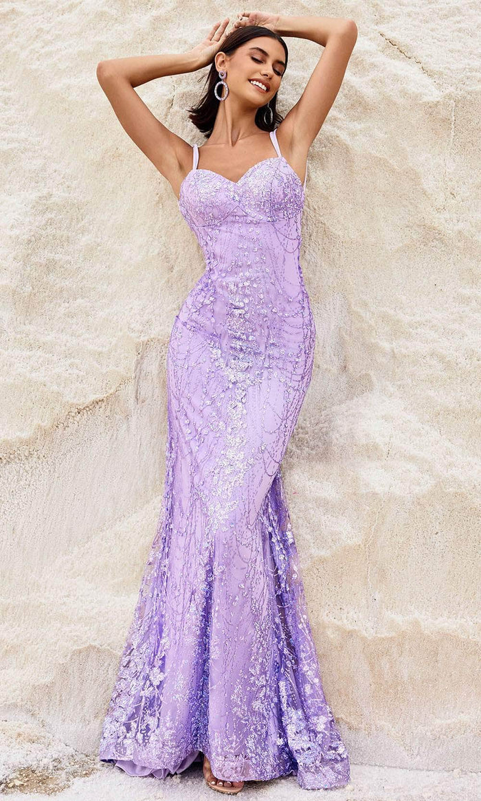 Blush by Alexia Designs 12139 - Sleeveless Sequined Prom Gown Prom Dresses 0 / Lilac