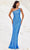 Blush by Alexia Designs 12146 - Allover Sequin Asymmetric Prom Gown Prom Dresses 0 / Steel Blue