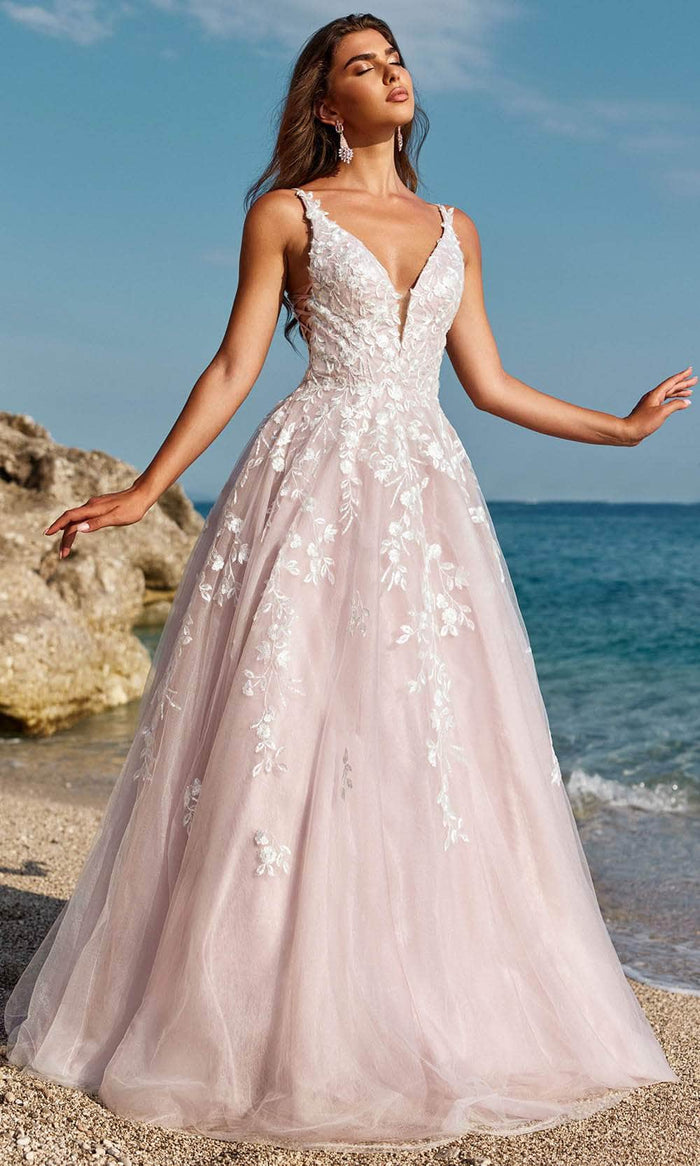 Blush by Alexia Designs 12158 - Embroidered Sleeveless Ballgown Ball Gowns 0 / Champagne/Ivory
