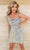 Blush by Alexia Designs 20585 - Asymmetrical Bodice Cocktail Dress Special Occasion Dress 0 / Light Blue