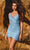 Blush by Alexia Designs 20586 - Fitted Honeycomb Cocktail Dress Special Occasion Dress 0 / Light Blue