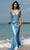 Blush by Alexia Designs 91044 - Cut Glass Deep V-Neck Prom Gown Prom Dresses 0 / Pool Blue