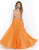 Blush by Alexia Designs 9935 - Sleeveless Halter Evening Gown Prom Dresses 4 / Persimmon