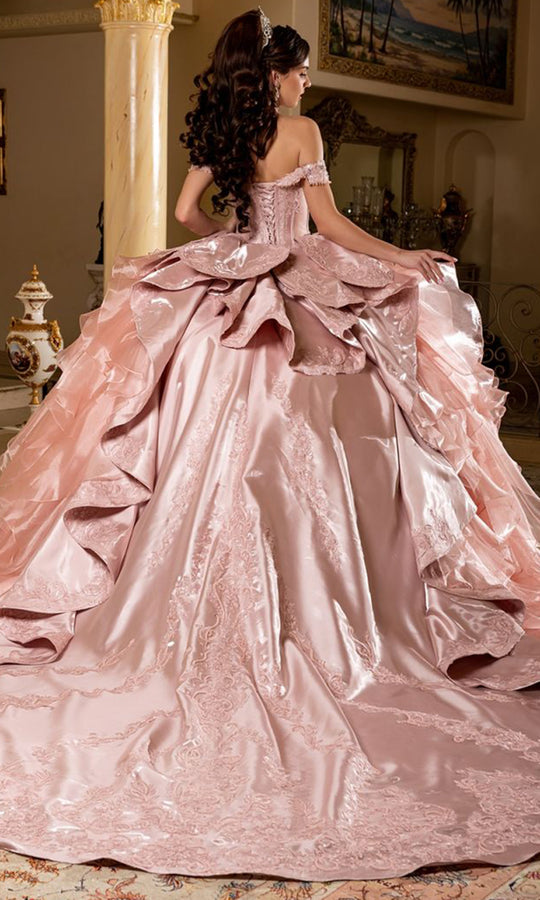 May Queen LK300 - Tiered Ruffle Prom Ballgown