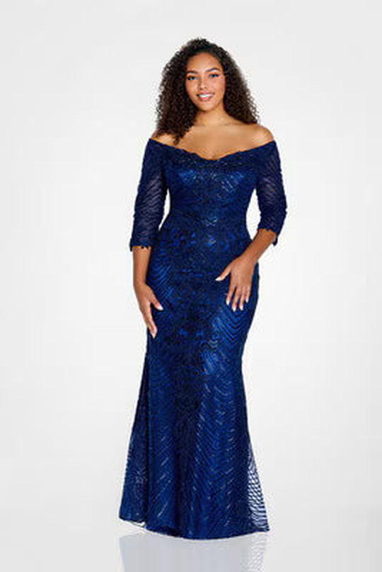Cameron Blake - 221688 Off Shoulder Evening Mother of the Bride Dress