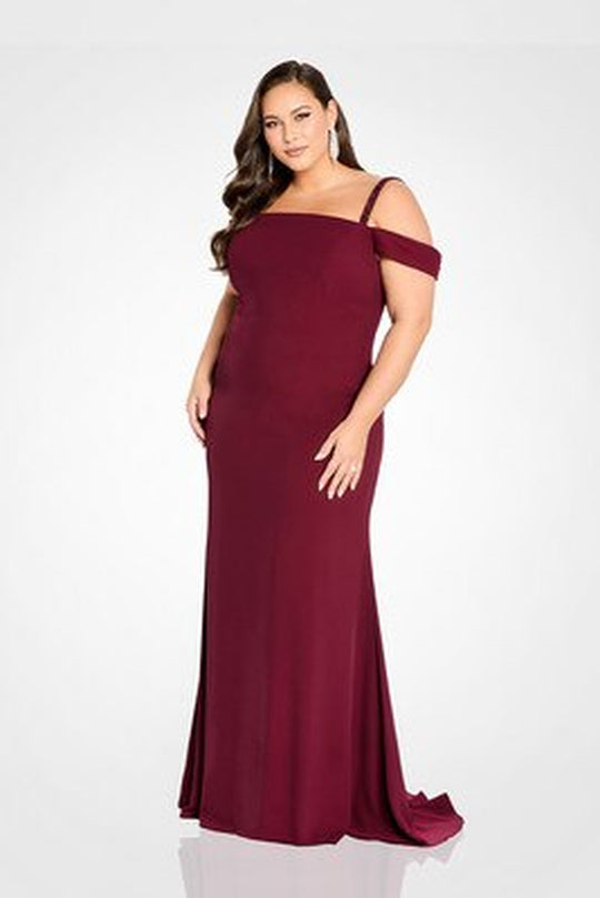 Cameron Blake - 221692 Square Neck Sheath Evening Dress
