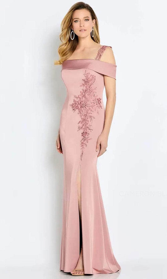 Cameron Blake CB115 - Cold Shoulder Fitted Formal Gown