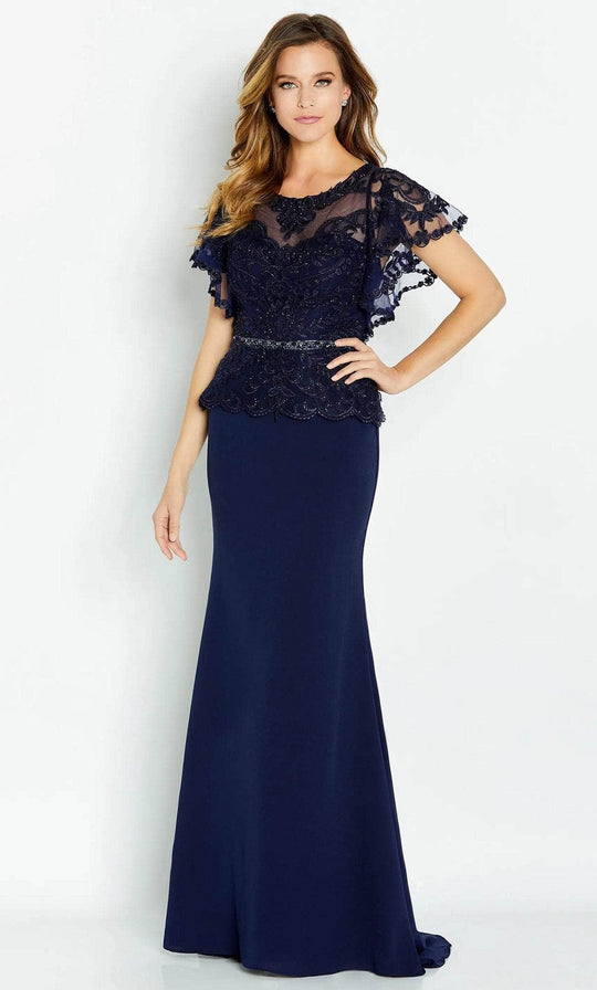 Cameron Blake CB131 - Short Sleeve Beaded Lace Mother of the Bride Dress