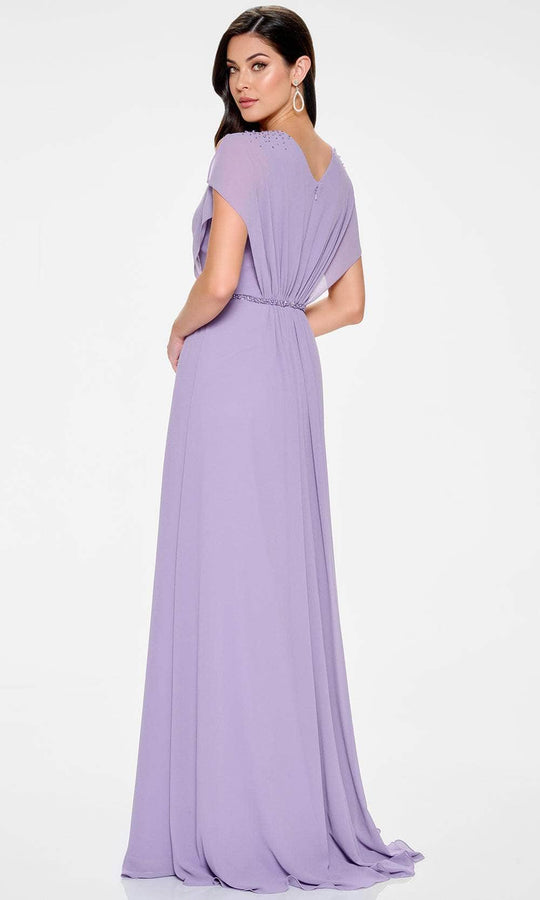 Cameron Blake CB203 - Surplice V-Neck Chiffon A-Line Gown