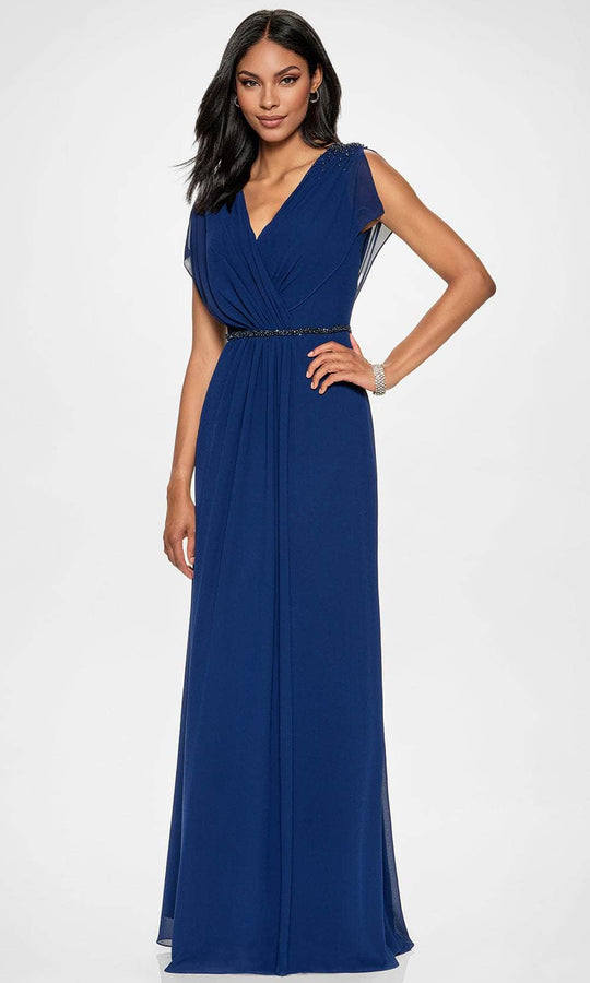 Cameron Blake CB203 - Chiffon V-Neck A-Line Gown