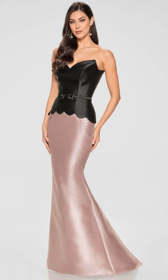 Cameron Blake CB206 - Strapless Mikado Mermaid Gown with Peplum