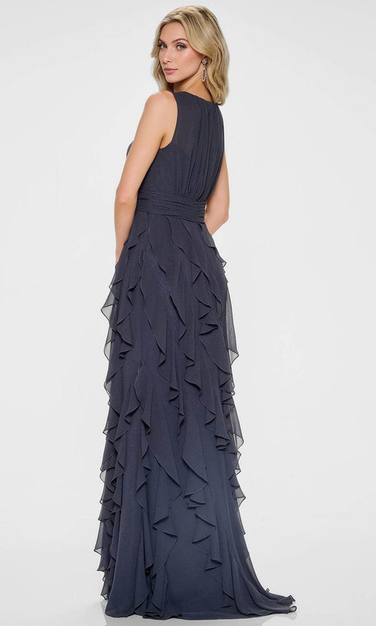 Cameron Blake CB213 - Sleeveless Ruffle A-Line Evening Dress