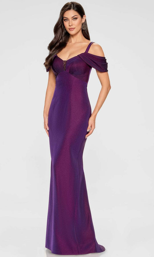 Cameron Blake CB214 - Sweetheart Iridescent Sheath Gown