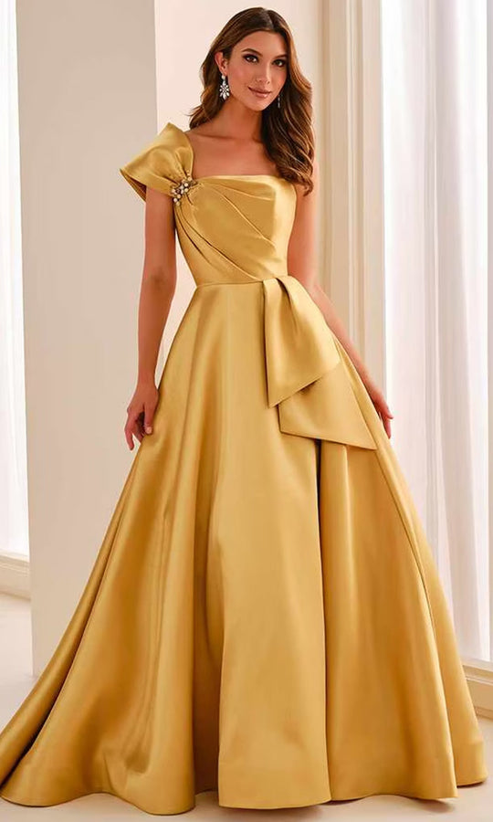 Cameron Blake CB456 - Peplum Waist One Shoulder Ballgown