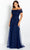 Cameron Blake CB751 - Applique A-Line Evening Gown Special Occasion Dress 4 / Navy