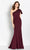 Cameron Blake CB752 - Draped Asymmetric Evening Gown Special Occasion Dress 4 / Bordeaux