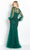 Cameron Blake CB754 - V-Neck Embellished Evening Gown Evening Dresses 16 / Emerald