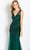 Cameron Blake CB754 - V-Neck Embellished Evening Gown Evening Dresses 16 / Emerald