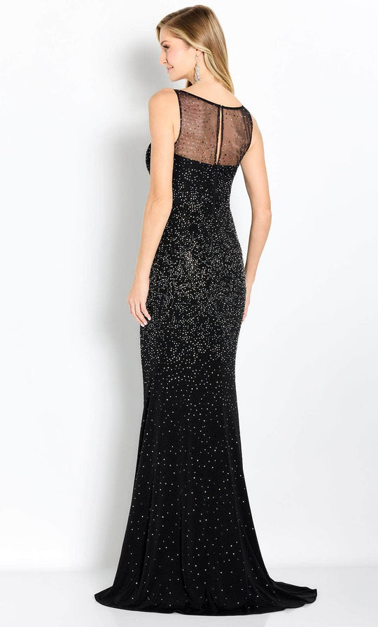 Cameron Blake CB757 - Beaded Illusion Bateau Evening Gown