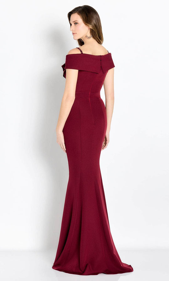 Cameron Blake CB762 - Pleated Off Shoulder Evening Gown