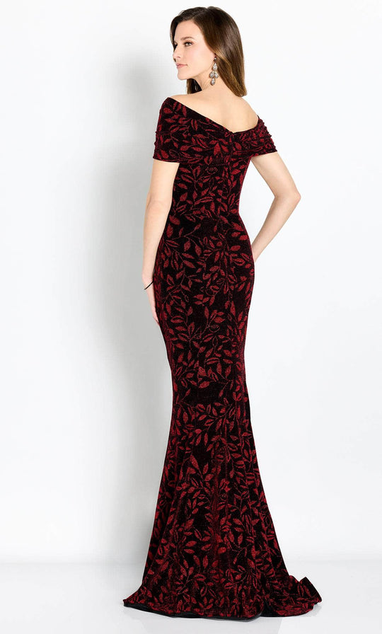 Cameron Blake CB766 - Foliage Motif Evening Gown