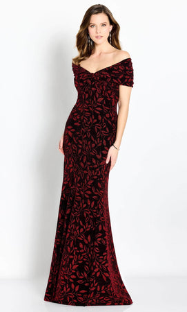 Foliage Motif Evening Gown