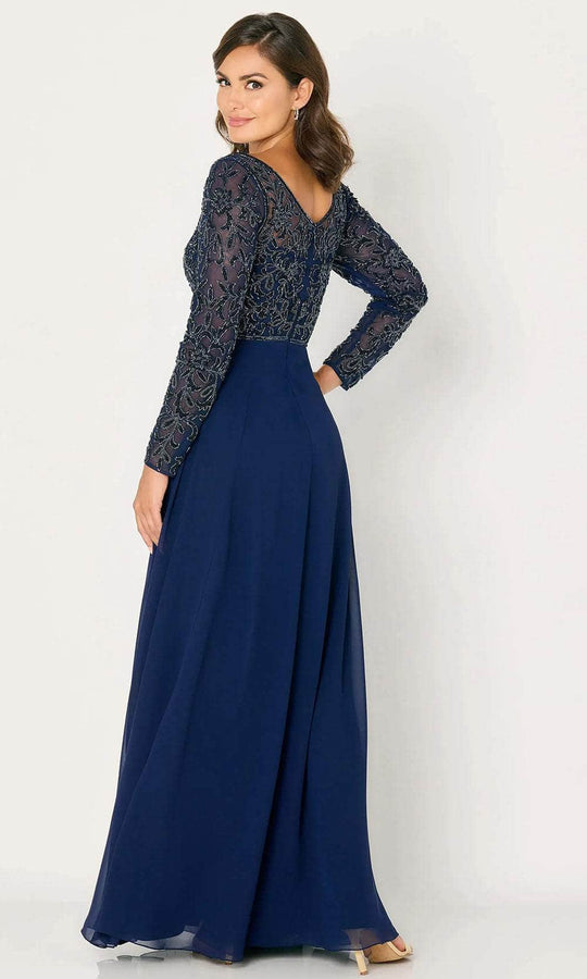 Cameron Blake CB790 - Beaded V-Neck Evening Dress