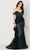 Cameron Blake CB791 - Ruffle Cascade Evening Dress Prom Dresses 4 / Black