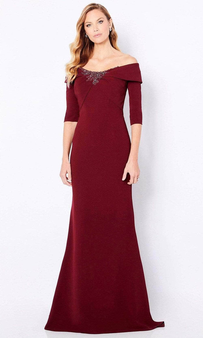 Cameron Blake - 219690W Bead Embroidered A-Line Evening Dress main image 0