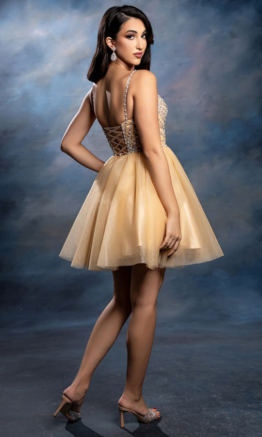 May Queen MQ2243 - Beaded Sweetheart Cocktail Dress