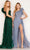 Cecilia Couture 177 - Ruffle Accented One-Sleeve Prom Dress Prom Dresses 6 / Dusty Blue