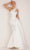 Cecilia Couture 189 - One Sleeve Pleated Detail Evening Gown Evening Dresses 6 / Ivory