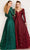 Cecilia Couture 191 - Long Sleeve Jacquard A-line Gown Winter Formals and Balls 12 / Hunter Green