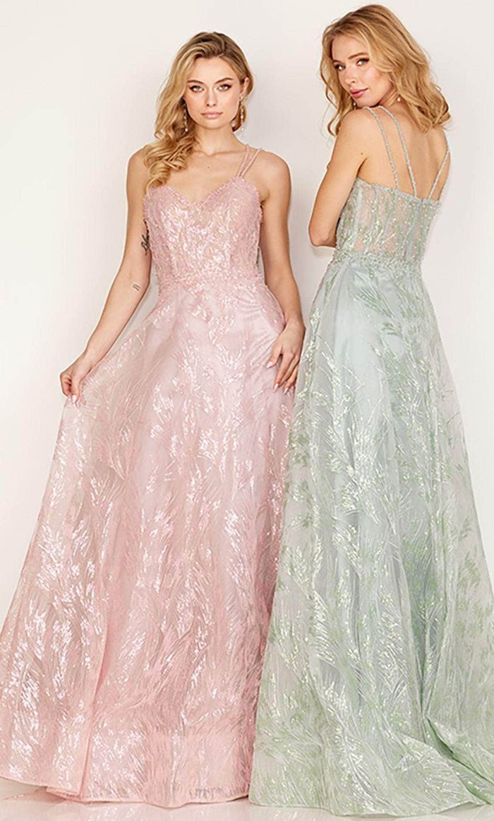 Cecilia Couture 195 - Sleeveless Double Strapped Gown Prom Dresses 6 / Dusty Green